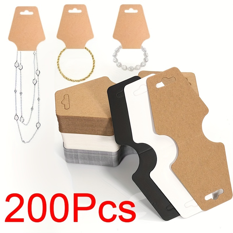 100 Tarjetas Negras Con Bolsas Autoadhesivas Para Exhibir Aretes Y Joyas, Tamaño 9x5 Cm
