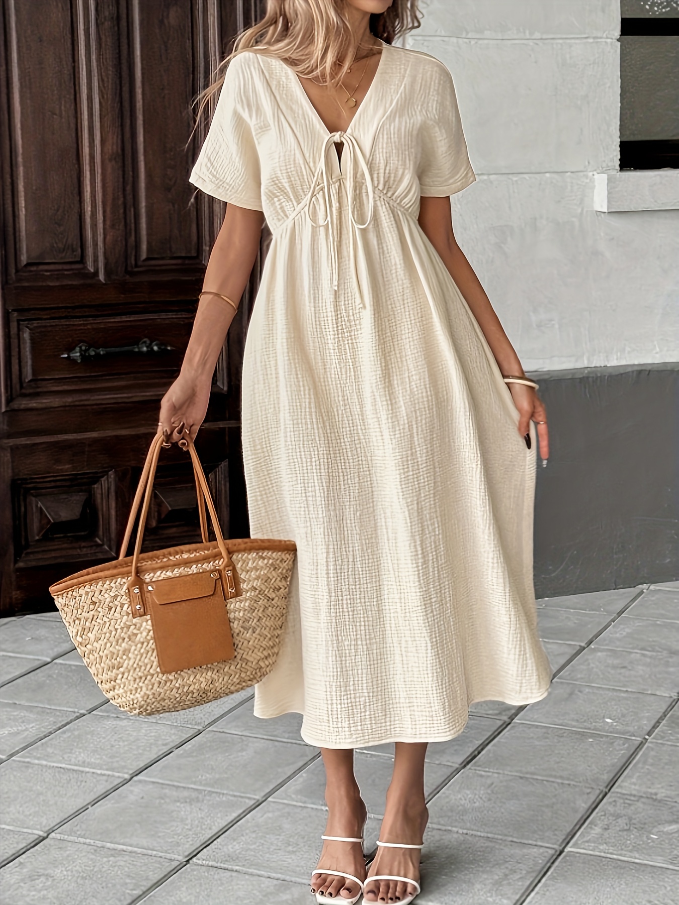beige summer dresses for women The Best Life For Me Beige Mini Dress
