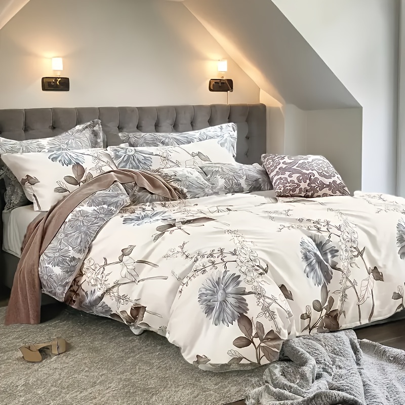 TEMU Soft Microfiber 3pcs Comforter Set - Lightweight & Breathable Fabric, , - Fits Twin/queen/king Beds, Includes 1 Duvet Insert And 2 Pillowcases
