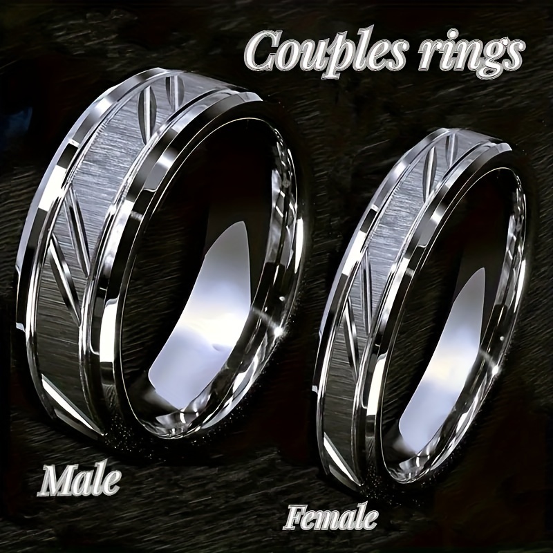 

6/8mm Brushed Stainless Steel - &hypoallergenic -for Romantic Proposals, Engagements, Weddings & -