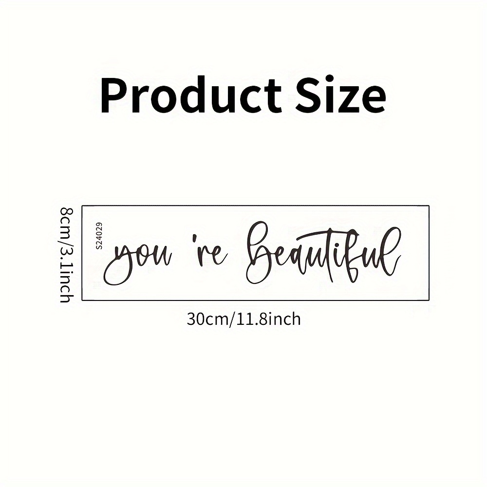 A Creative And Minimalist Wall Sticker With English Patterns, Self-adhesive For Home Decoration