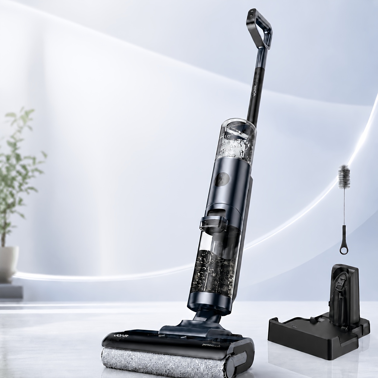 Ed12 Pro Cordless Wet Dry Vacuum Cleaner, Washer Mop, Vacuum Mop -one With Hot Air Drying Self-cleaning, Double-sided Edge Cleaning, Led Display, Voice Design