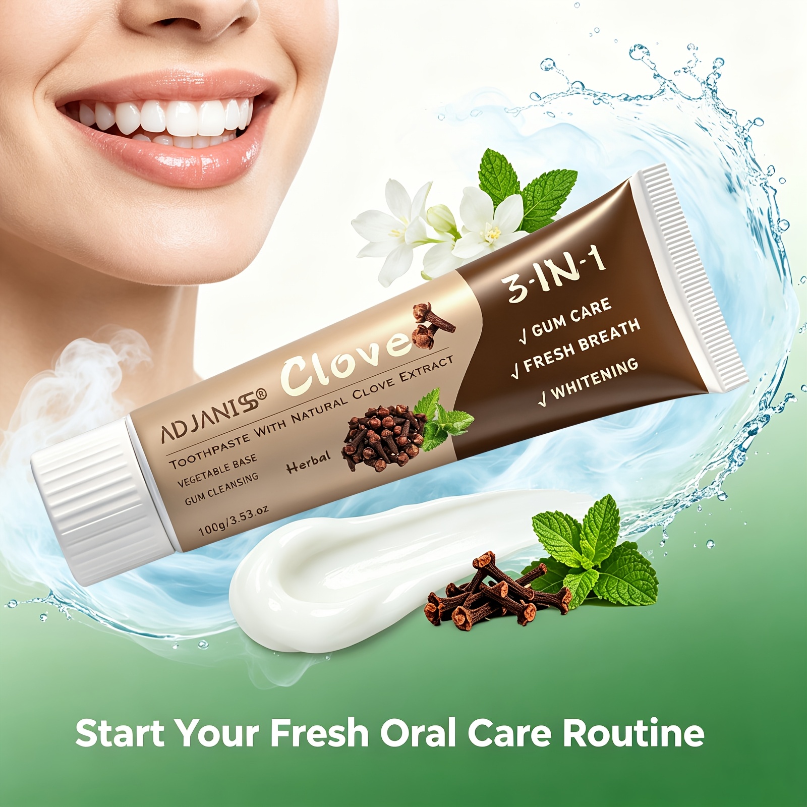 2-Pack ADJANISS Clove Toothpaste with Hydroxyapatite
