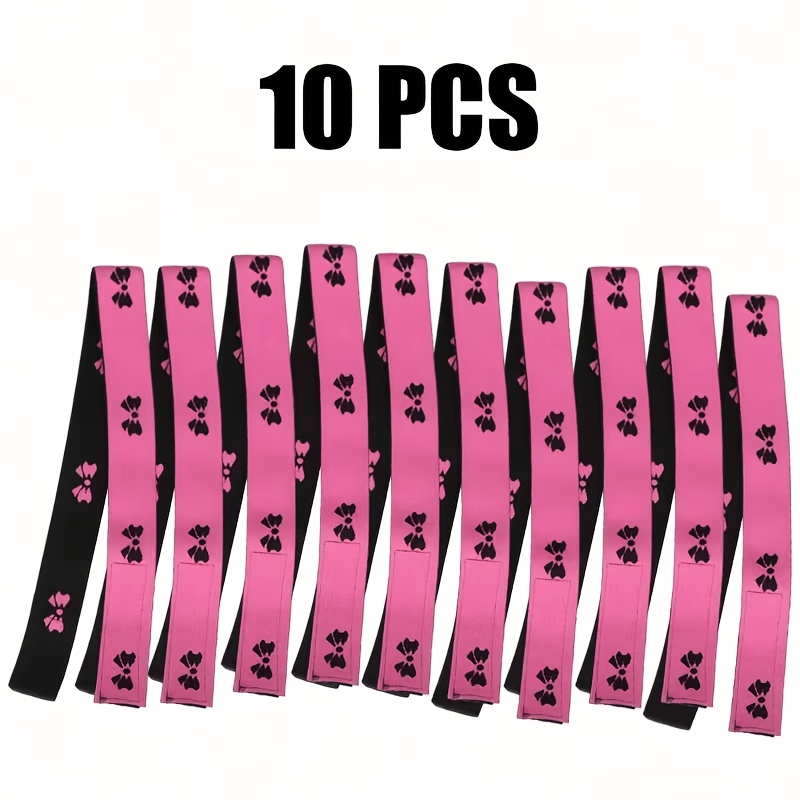 TEMU 10pcs Sangles de Perruque, Bandeaux Élastiques à Nœud , Sangles de Fixation des Bords, Bandeaux Antidérapants de V, Bandeaux Élastiques