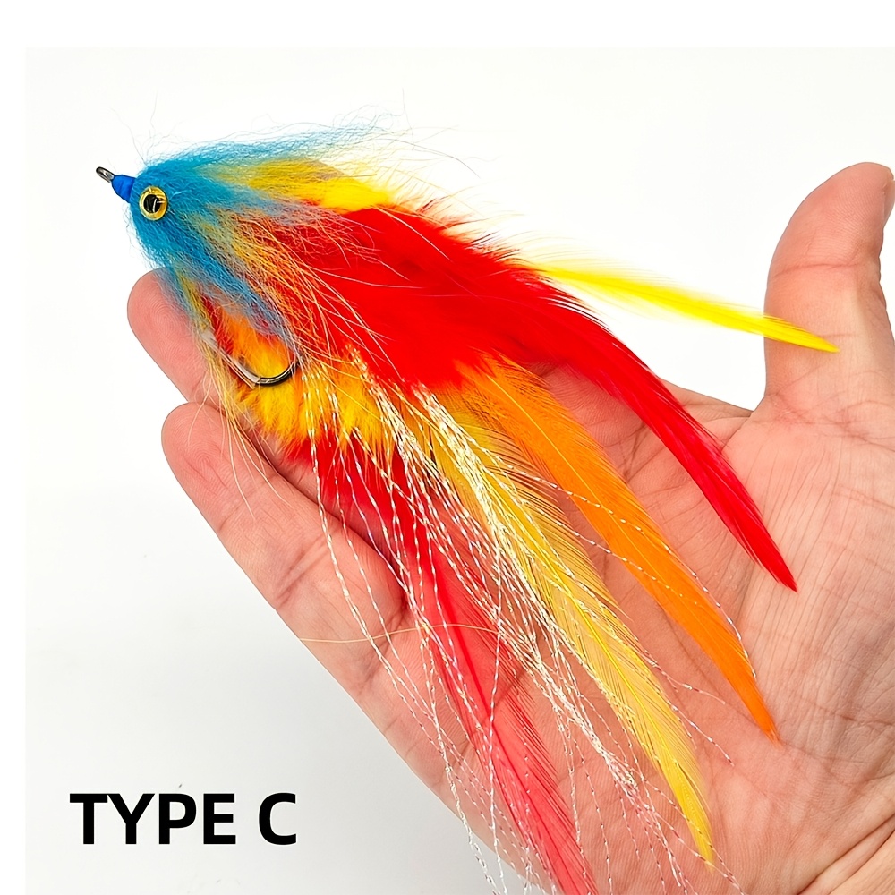 1pc tassel pe fiber fly fishing lure 3d fish eye - Temu