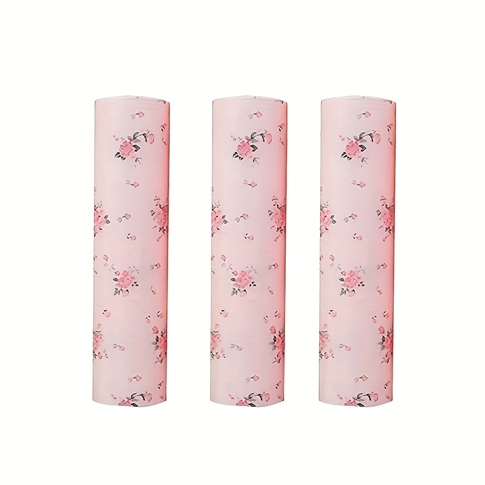 TEMU 3rolls Floral Drawer Liners - Self-adhesive, For Kitchen Cabinets, Drawers, And Bathroom Storage, , Kitchen Cabinet Liners | Decorative Drawer