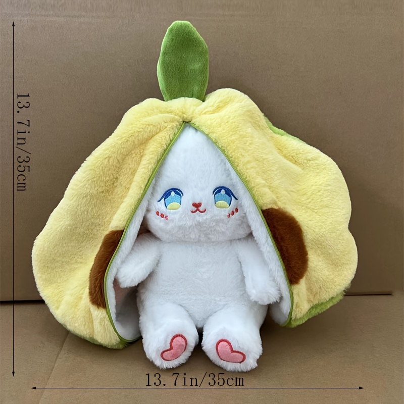 cuddly avocado bunny plush toy soft polyester sleeping pillow in   details 0