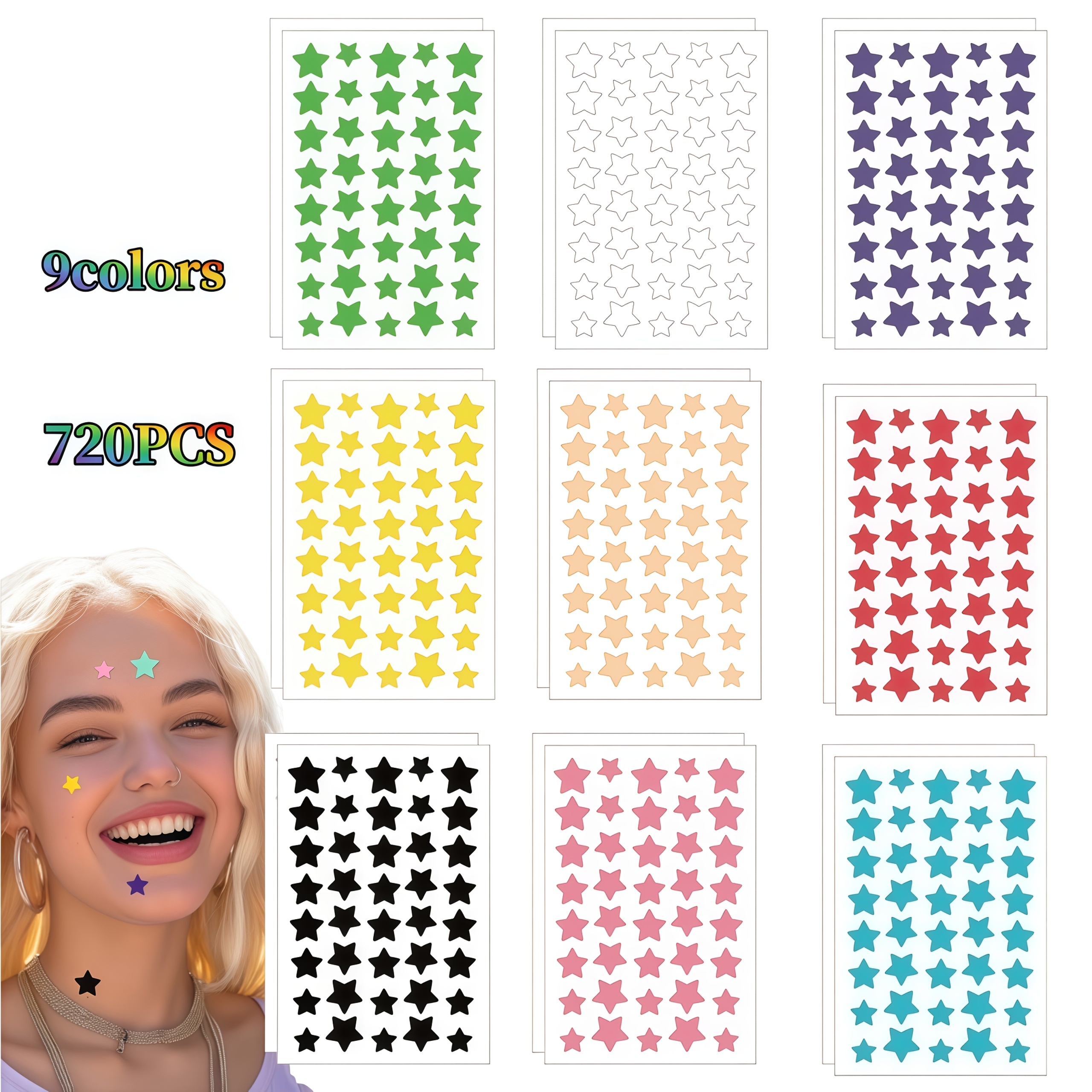 360pcs Unisex Hydrogel Patches for Facial Blemish Cover