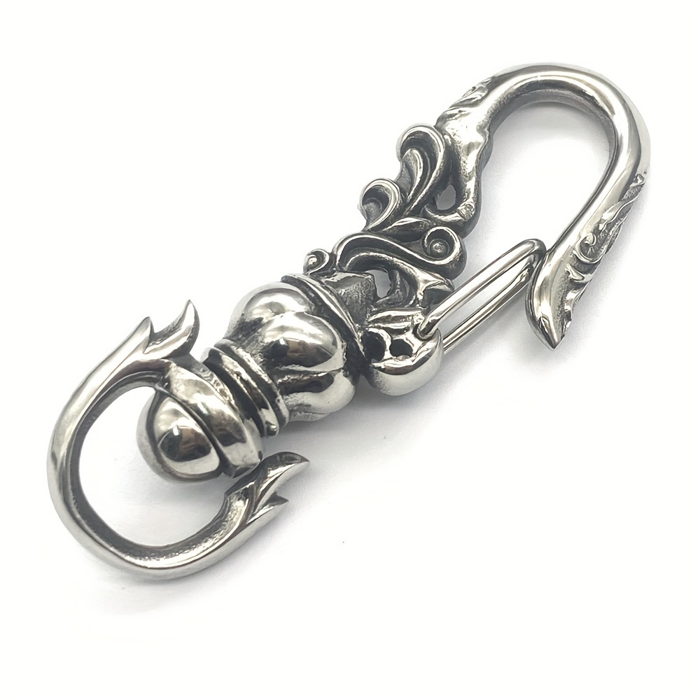 Stylish And Unique Stainless Steel Keychain With A Spring Clip Accessory Gift