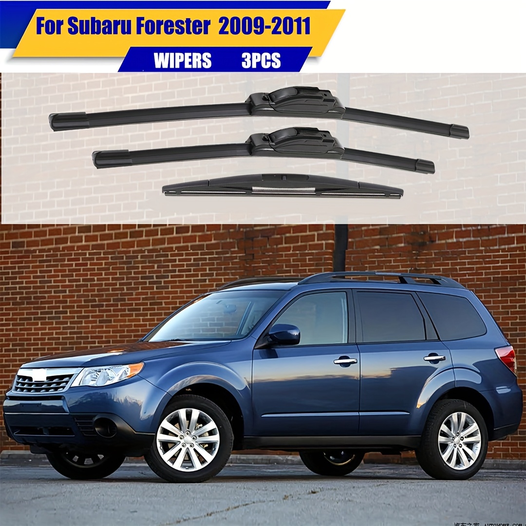 TEMU 24" 18" 14" Windshield Wiper Blades Replacement For Forester 2009 2010 2011 Premium All Weather Front Rear Wipers Set - (pack Of 3)