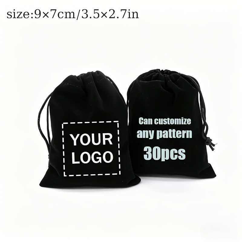 TEMU Cadeau pour Elle/Lui 30 Sacs Cadeaux Personnalisables Gratuits en Flanelle à Cordon de Serrage, Petites Poches Miniatures Personnalisées à