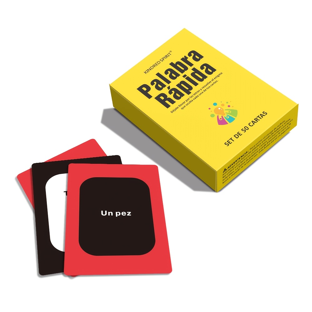 50 Spanish Quick Word Guessing Cards