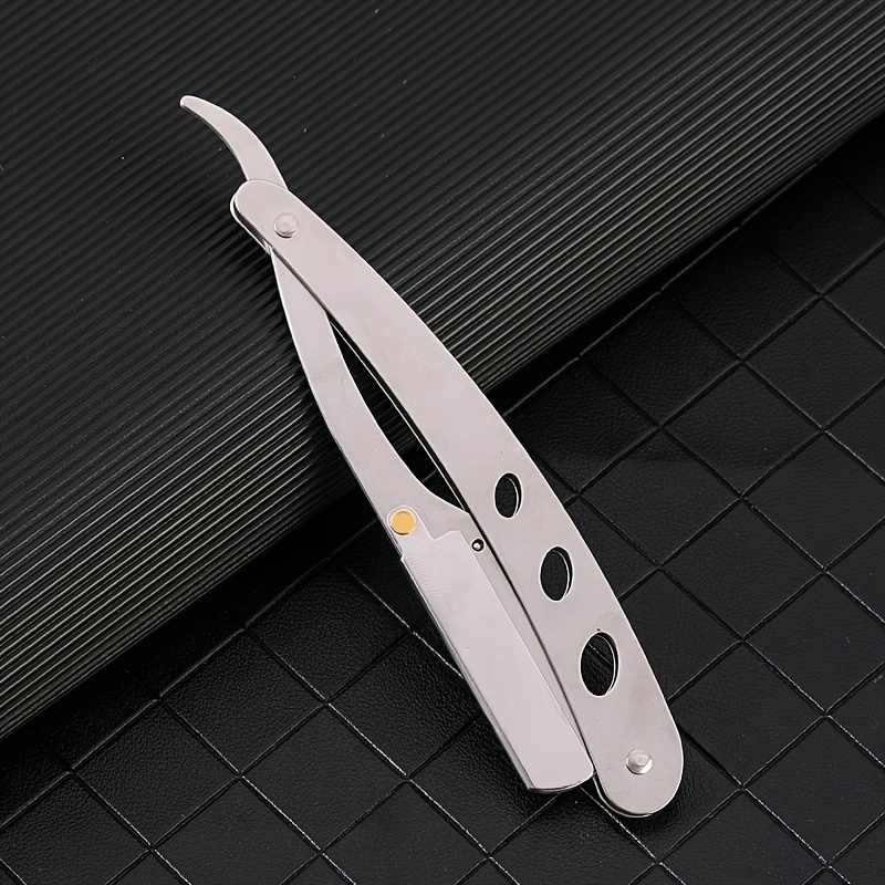   de afeitar plegable para hombres, cuchilla   para afeitado manual, herramienta de peluquería para   facial y barba