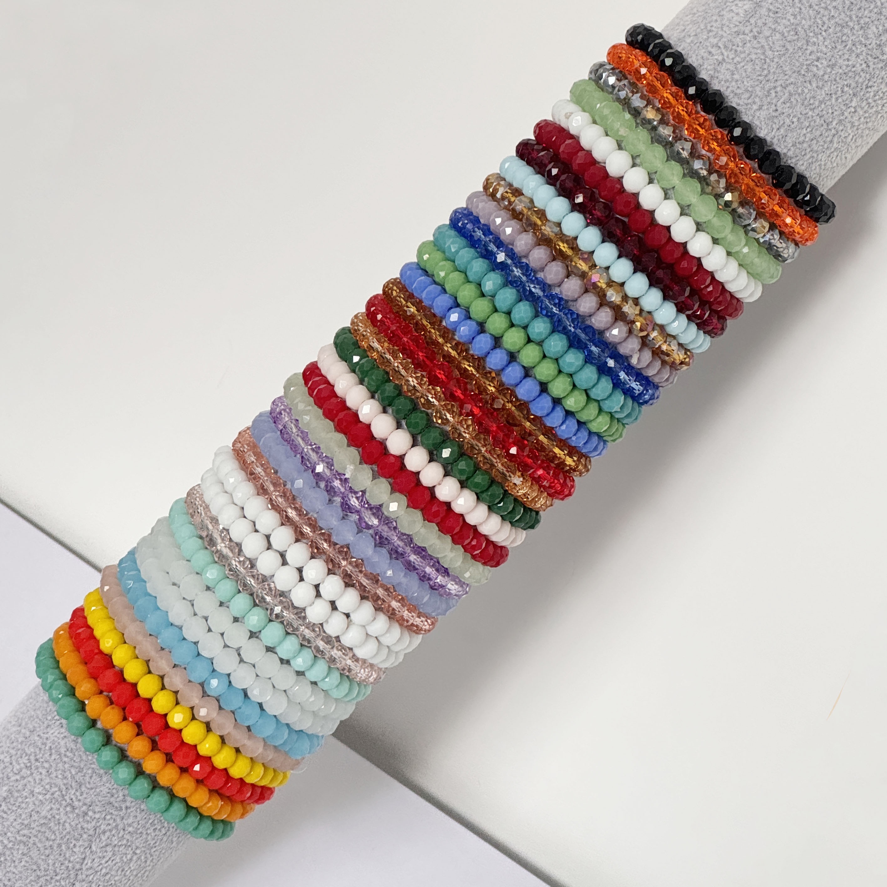 

36pcs, Elegant & Boho Style, Colorful Glass Beaded Stacking Bracelet, Fashion Delicate Accessory For Daily Wear, Idea Gift For Ladies