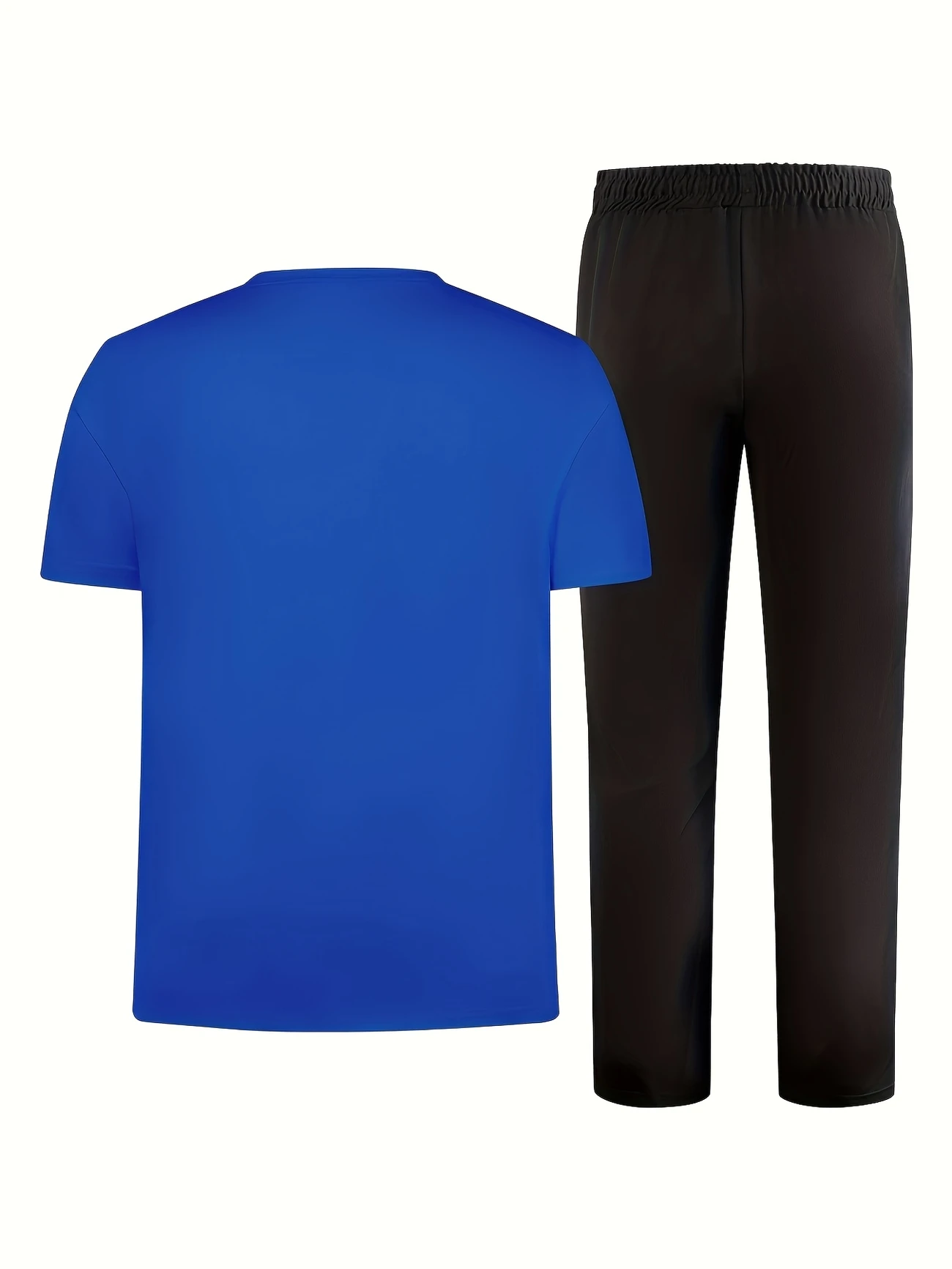 mens casual sports two piece set short sleeve top straight leg pants with paris print fashionable and trendy ideal for summer parties casual and everyday wear short sleeve top print trousers details 9