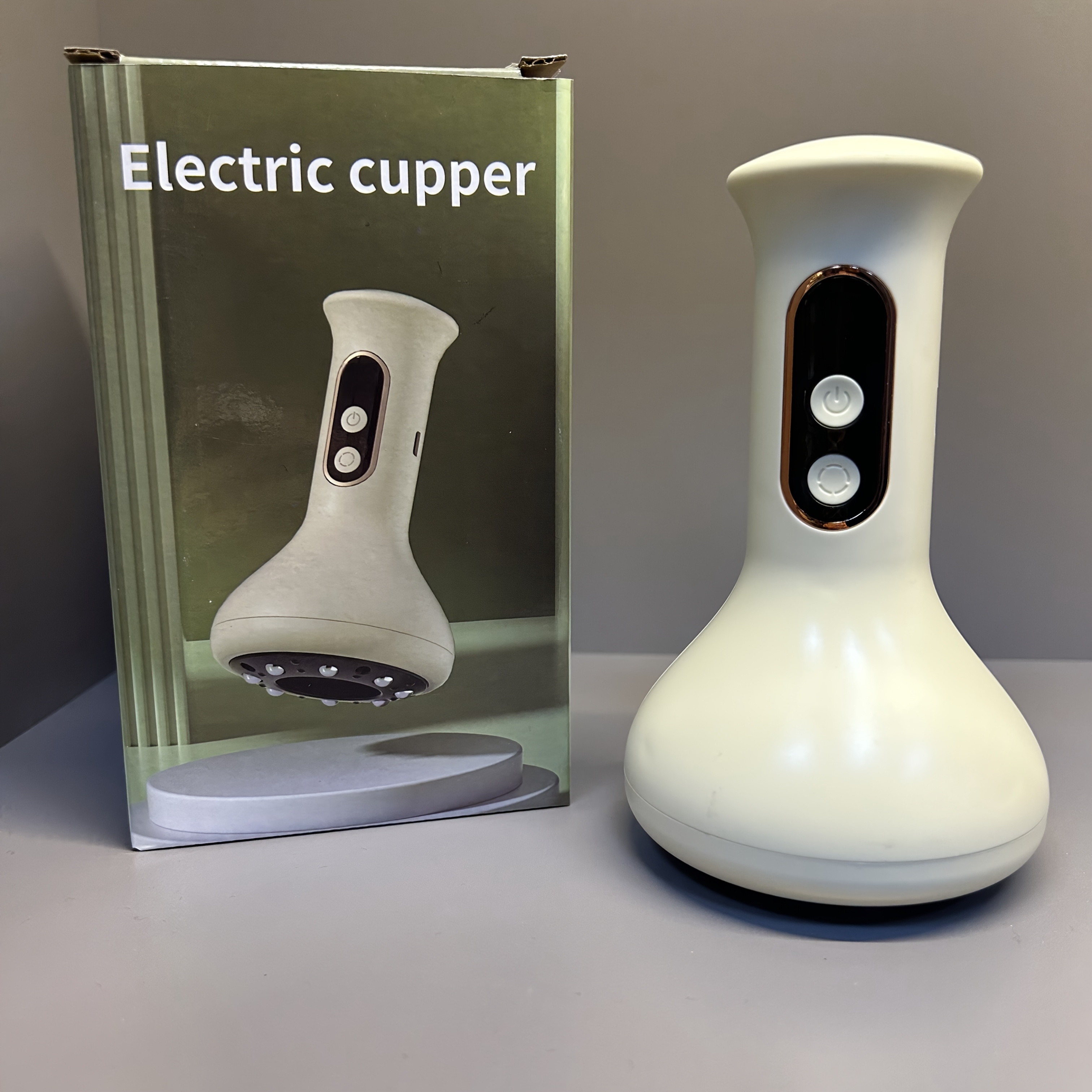 Portable adjustable intensity cupping massager, 9 levels of intensity, full body cupping tool, 1200mA, with hot compress function, suitable for home use and as a gift, portable rechargeable cupping device with 8 steel balls