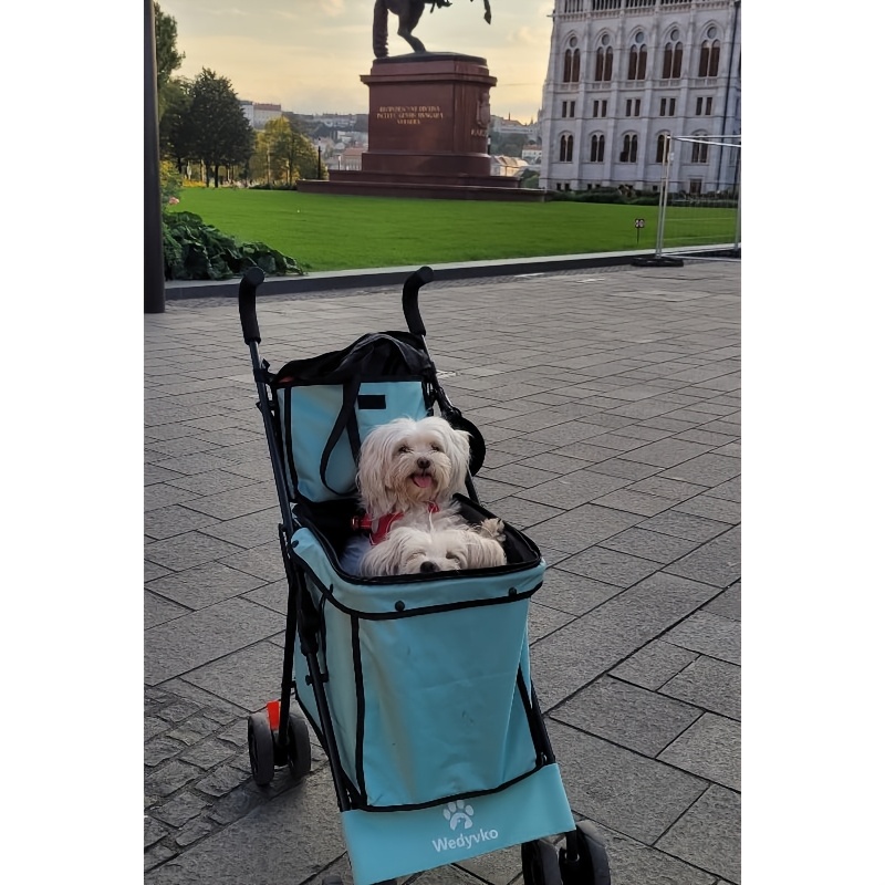 Carrito multifuncional plegable portátil con ruedas mejorado, carrito para mascotas. Capacidad de aproximadamente 36,29 kg. Vehículo multiusos, equipado con ruedas de 360°,   para uso en interiores y exteriores. La   de tela se puede quitar.