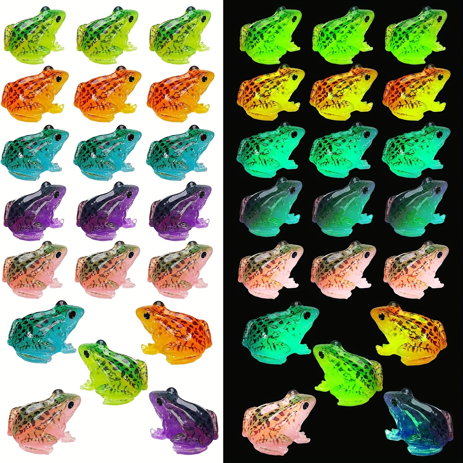 

Glowing Mini Resin Frogs: Vibrant Garden Decorations - Perfect For Diy Crafts And Terrariums