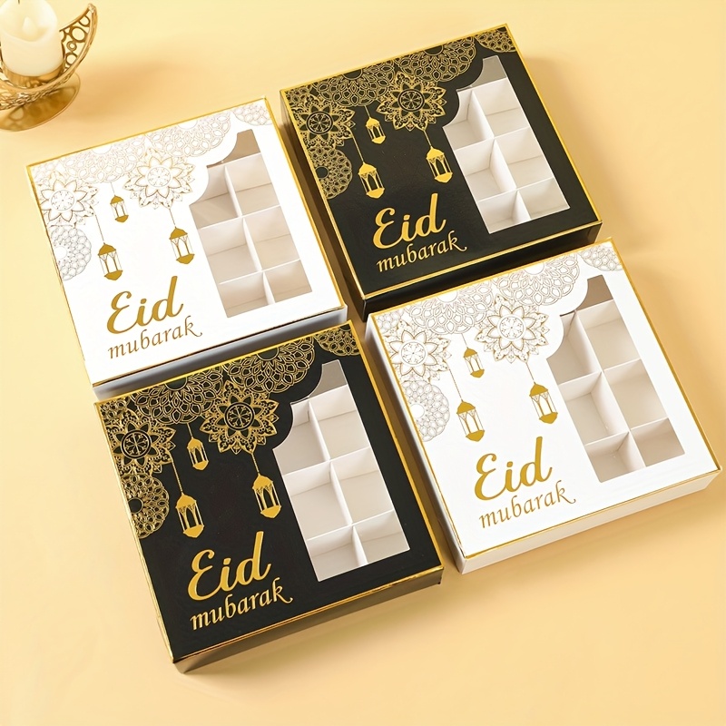 

2pcs,eid Candy Boxes,lantern Black Boxes,ramadan Decoration For Home,eid Al Ramadan Boxes,ramadan Eid Al-fitr Gifts, Party Supplies