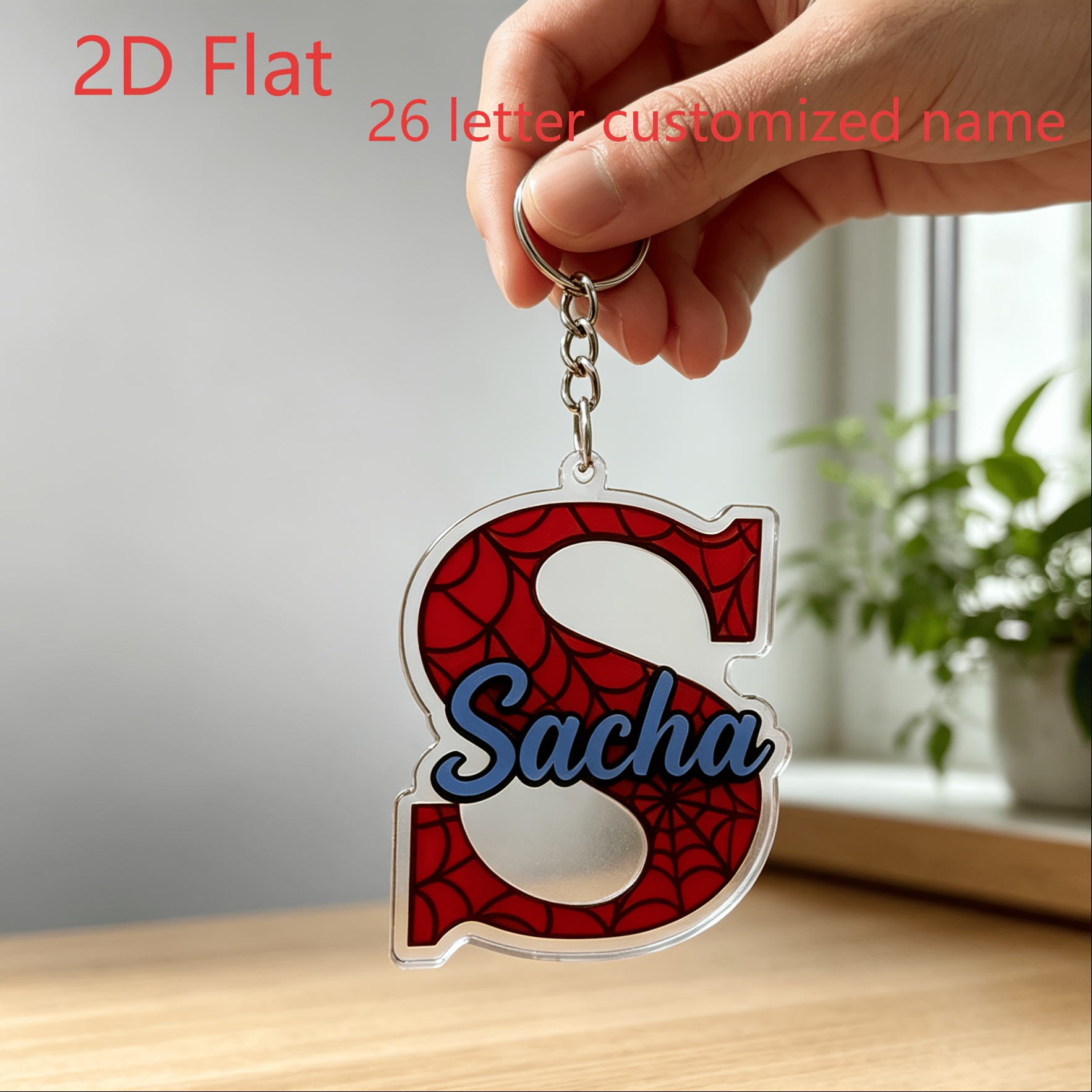 TEMU Portachiavi 2D piatto, 2Dflat nuovo portachiavi personalizzato in acrilico con eroe personalizzato definito da , portachiavi personalizzato e