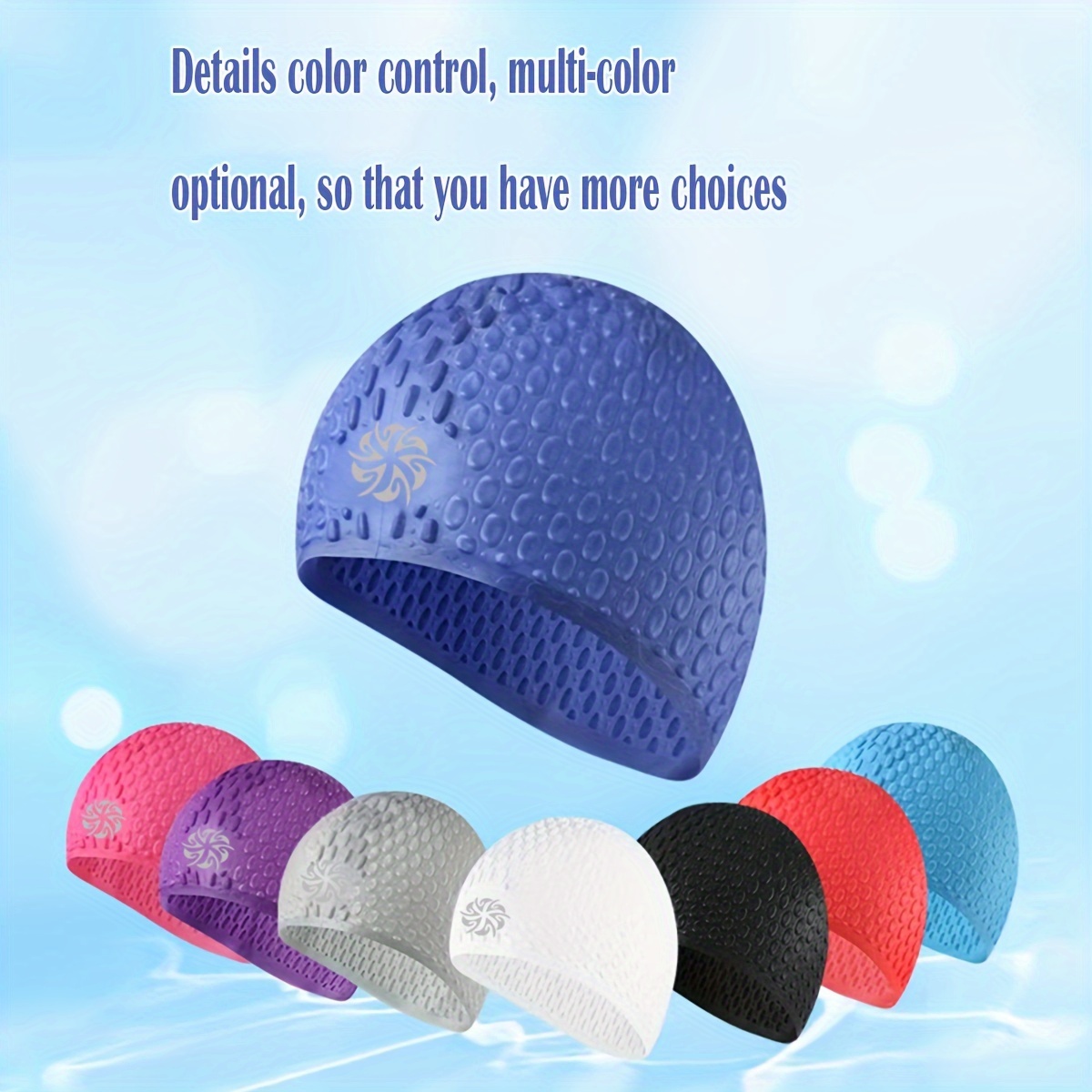 

Bonnet de bain pour adulte pour femmes aux cheveux , confortable et en silicone en de , bonnet de bain avec protection des oreilles 1pc