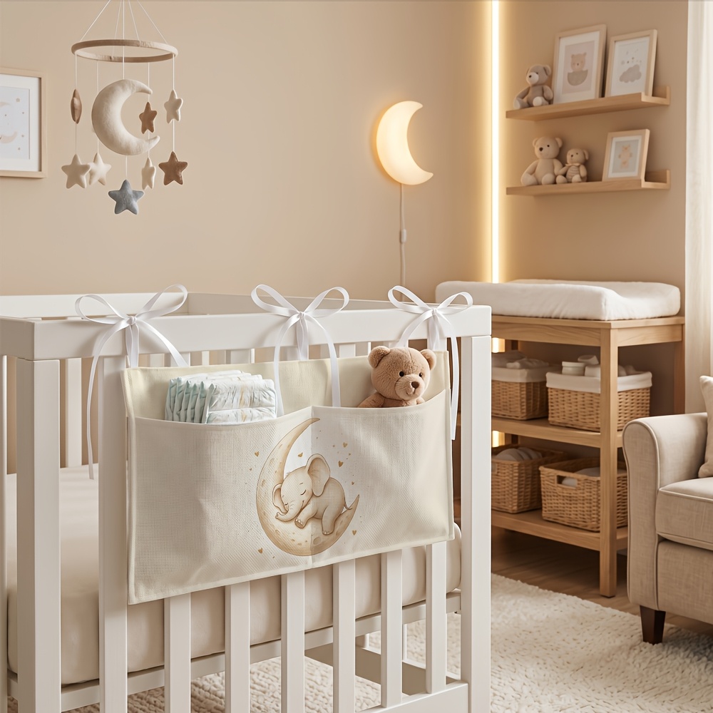 Minimalist Celestial Double Pockets Hanging Organizer for Strollers & Cribs
