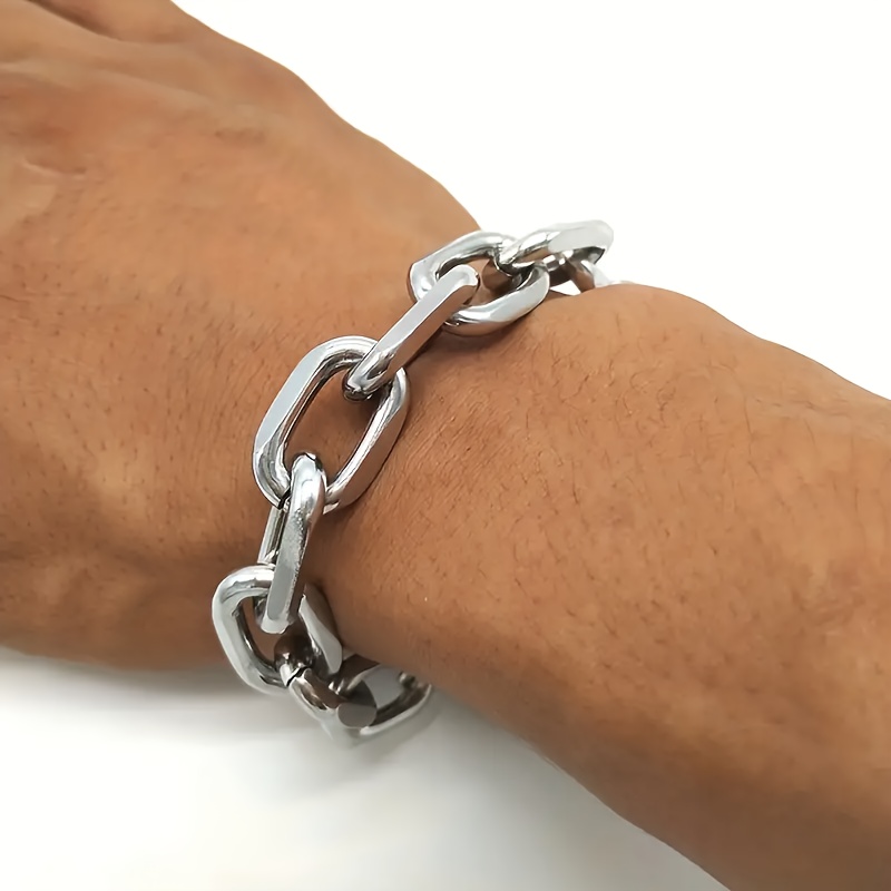 Image of Hip-hop Fashion Men' Steel Thick Double-sided Grinding Chain Casual Party Versatile Bracelet