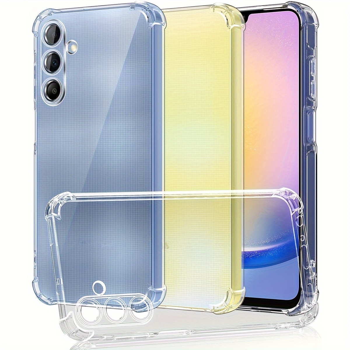 

1pc 4 Corners Clear Shockproof Bumper Phone Case For Samsung Galaxy A15 A25 A35 A55 5g Transparent Soft Tpu Back Cover