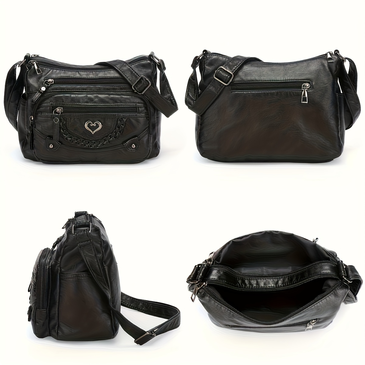 borsa a   da donna  , cerniera con   casuale, tracolla regolabile, tasche multiple per oggetti personali, perfetta per il tragitto giornaliero, lo shopping,    ,   e  , un   per   Dettagli dell'articolo 4