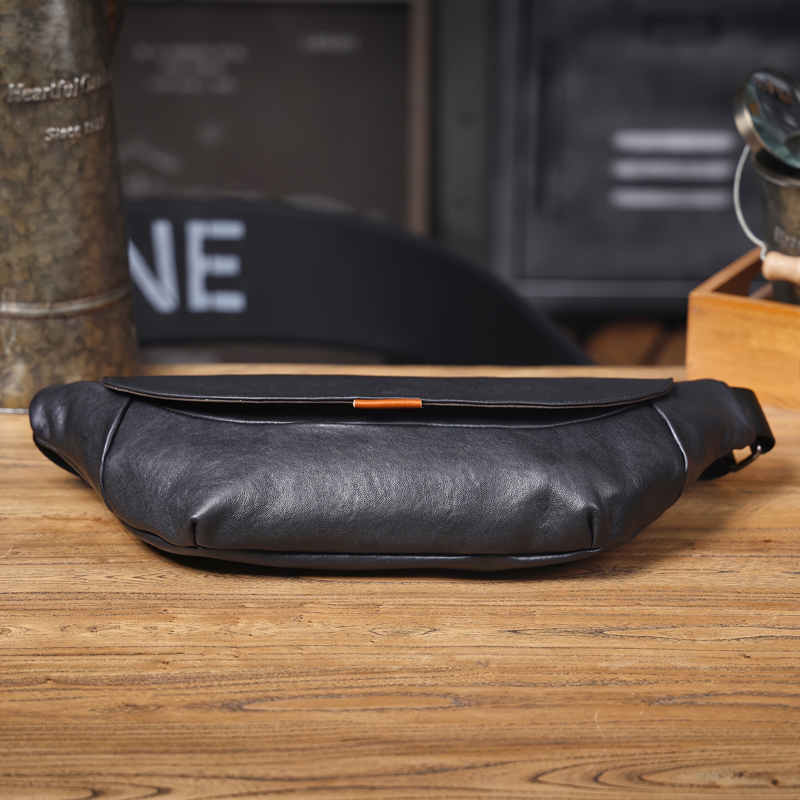 Mini PU Leather Crossbody Messenger Bag Men