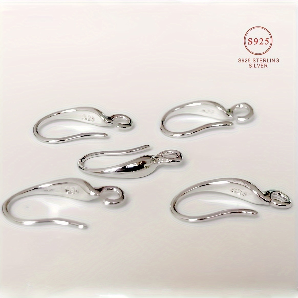 925 Sterling Silver Earrings Hook Earline French Line Hook - Temu