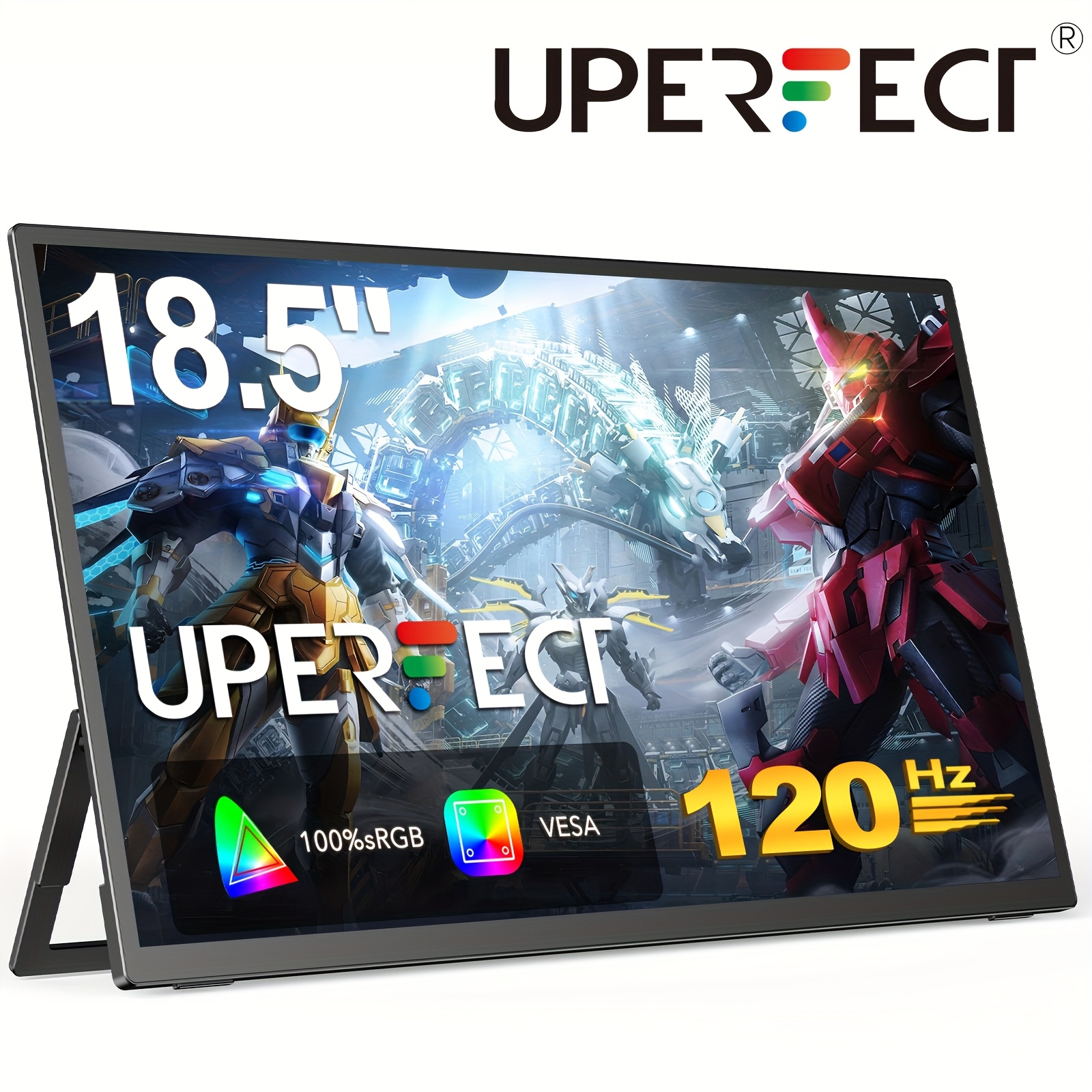 E-shop UPERFECT " Tragbarer Monitor mit 120Hz Bildwiederholfrequenz, FHD 1080P HDR, USB-C & HDTV-Konnektivität, 180° verstellbarem Ständer,