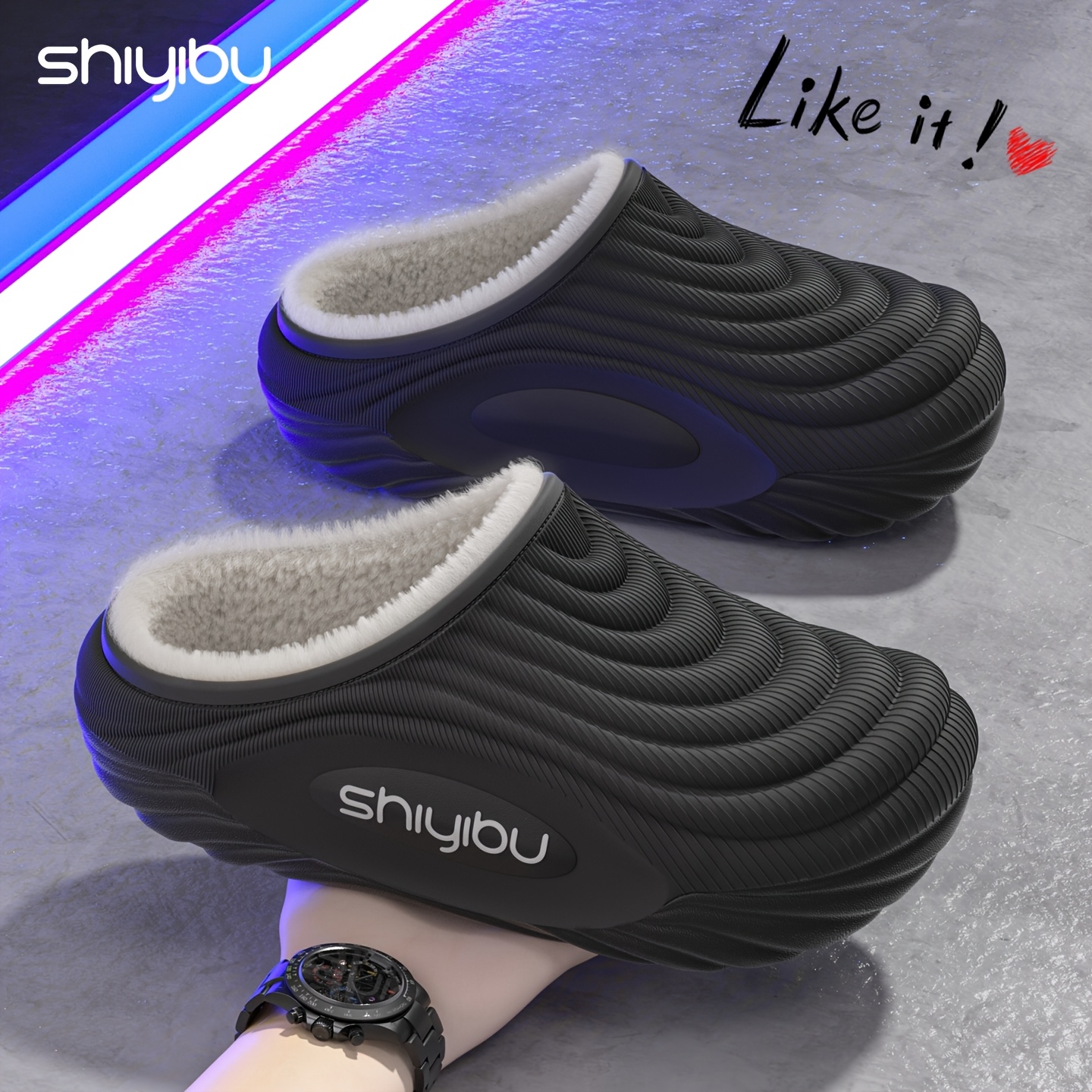 Winter New Slippers Couple Fashion Versatile Home Warm Fleece-Lined Non-Slip Thick-Soled Wear-Resistant Shoes Soft-Soled Thick Bottom Warm Thickened, Women Shoes 7 Winter New Slippers Couple Fashion Versatile Home Warm Fleece-Lined Non-Slip Thick-Soled Wear-Resistant Shoes Soft-Soled Thick Bottom Warm Thickened, Women Shoes - Image 7