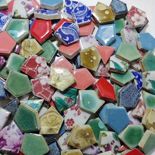 100g gemischte, lösliche -mosaik-chips für bastelarbeiten - farbige mosaiken für heimdekoration, schwimmbäder, badezimmer und outdoor-projekte