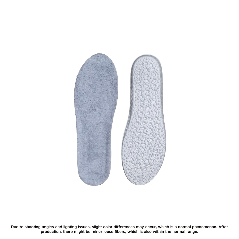 TEMU 1 Pair, Fleece-lined, Thickened Eva Material, Winter Plush Insole, Unisex, Soft Sports Shoe Lining, Suitable For Snow Boots, An Essential For