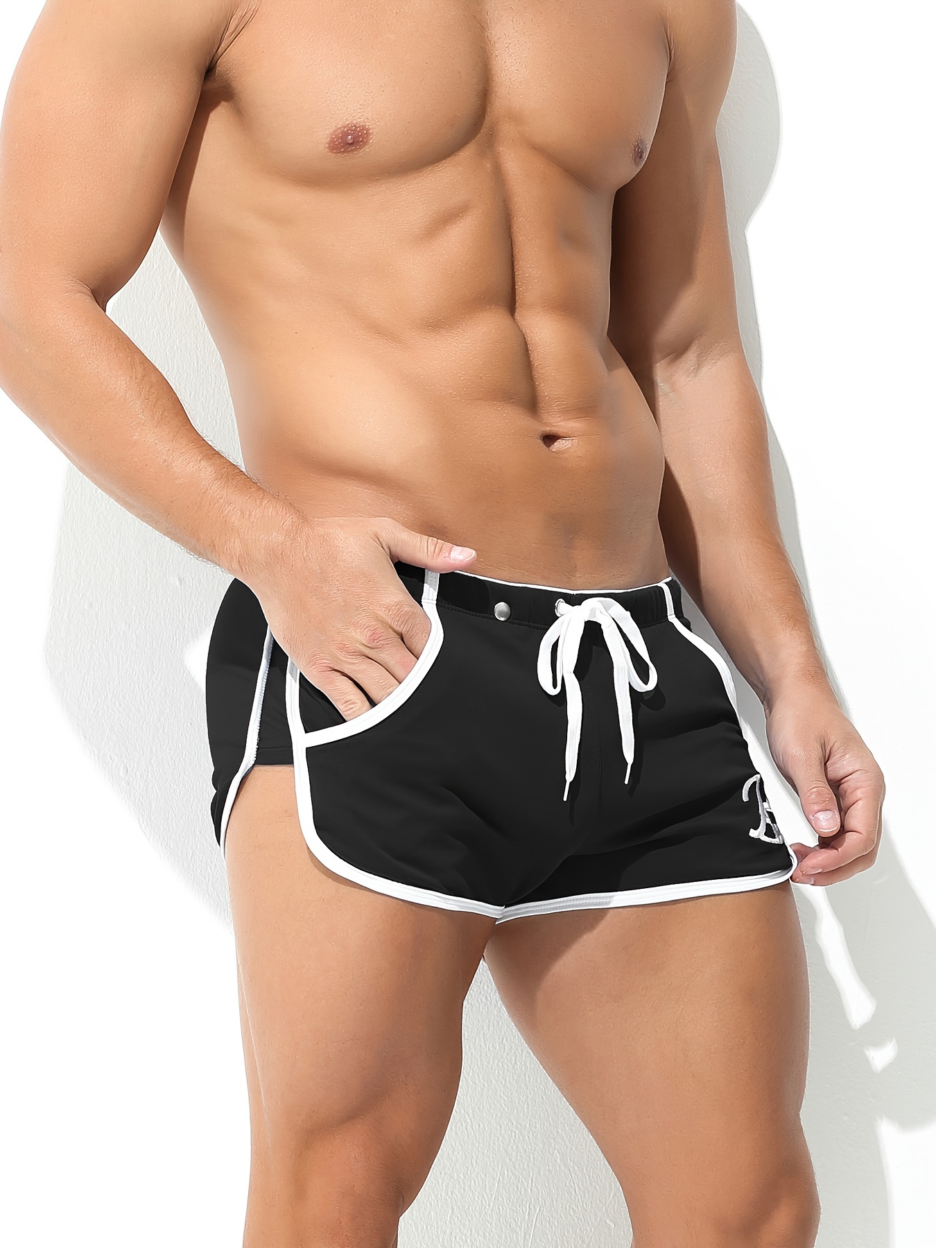 Men's Casual Drawstring Underwear Solid Breathable Brief Comfortable  Underpants