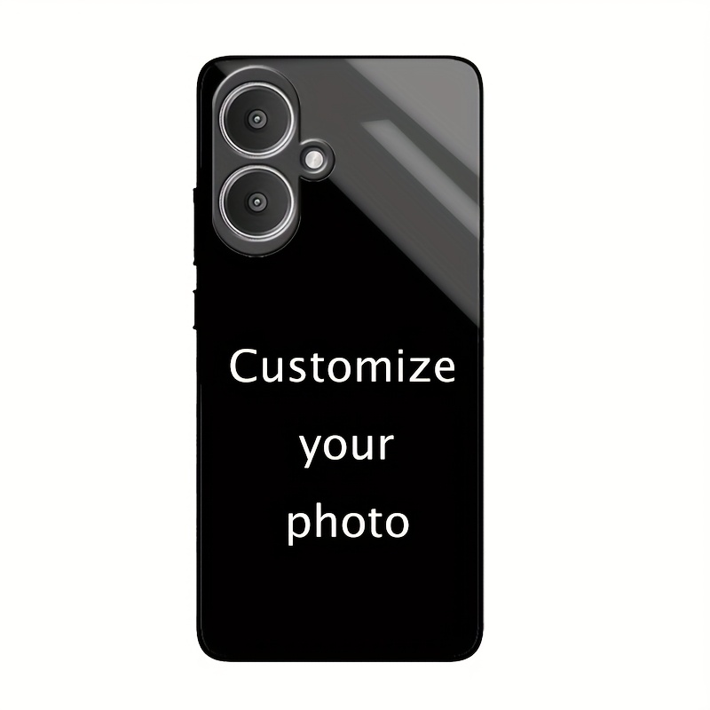 TEMU Personalized Custom Phone Case Designed For Xiaomi Redmi , With Organic Glass Back Cover And Soft Frosted Tpu, Suitable For Xiaomi Redmi