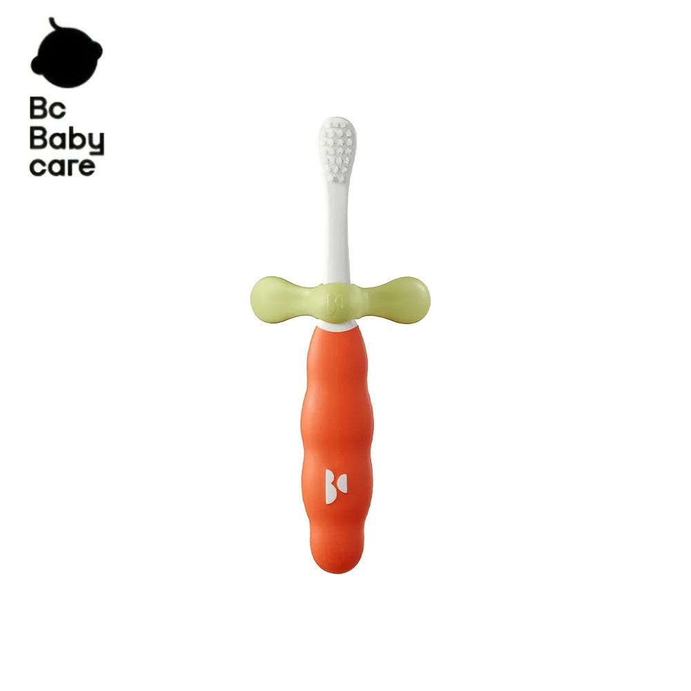 finger toothbrush with soft nylon bristles ergonomic handle