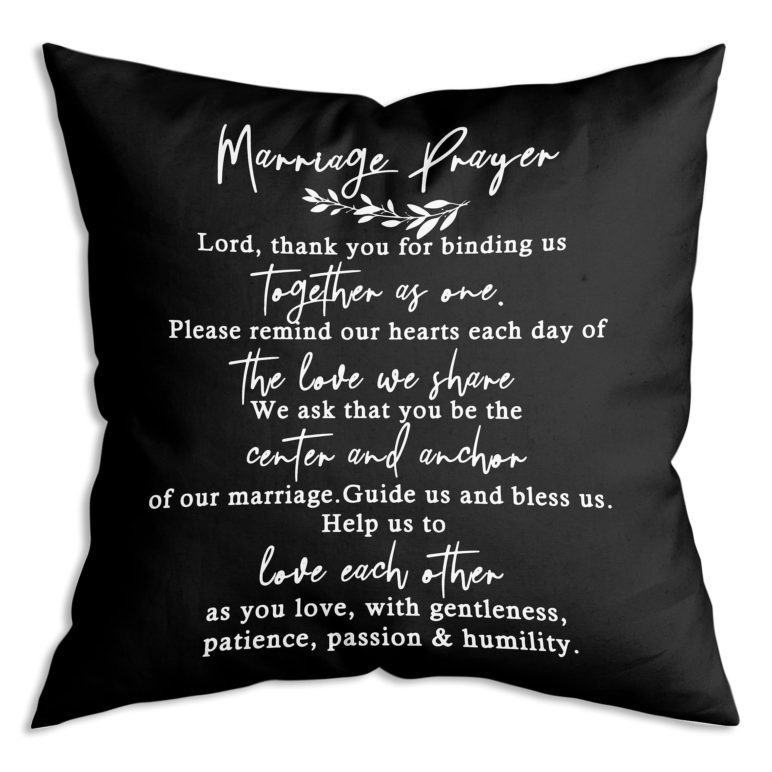 

1pc Classy Wedding Gift Marriage Prayer Soft Throw Pillow Case Cushion Cover Decor For Sofa Couch Bed 18x18 Inch Ideal Wedding Anniversary Bridal Shower Gifts, Gift For Couples,engagement