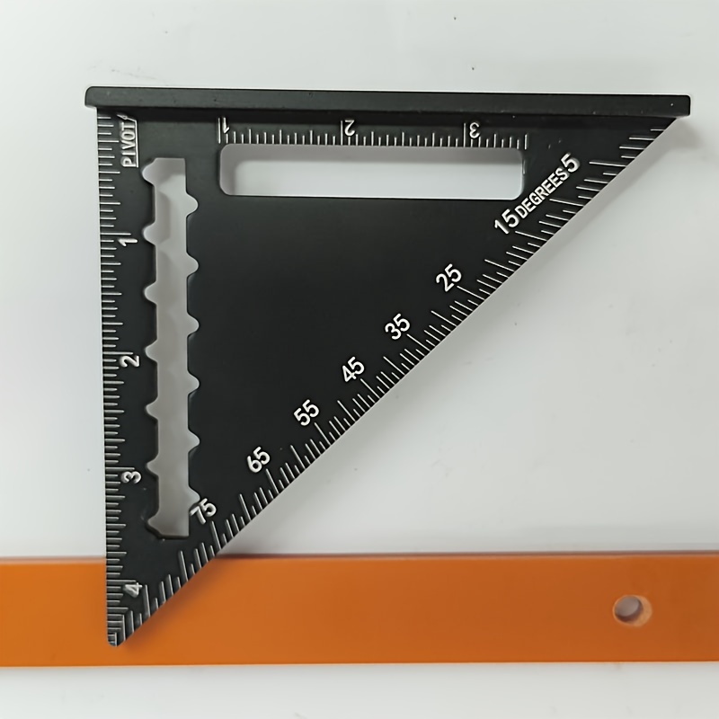 4 Inch Aluminum Triangle Ruler – Multi-Angle Speed Square For Woodworking, Carpentry, & Layout – Inch/Metric, Rustproof