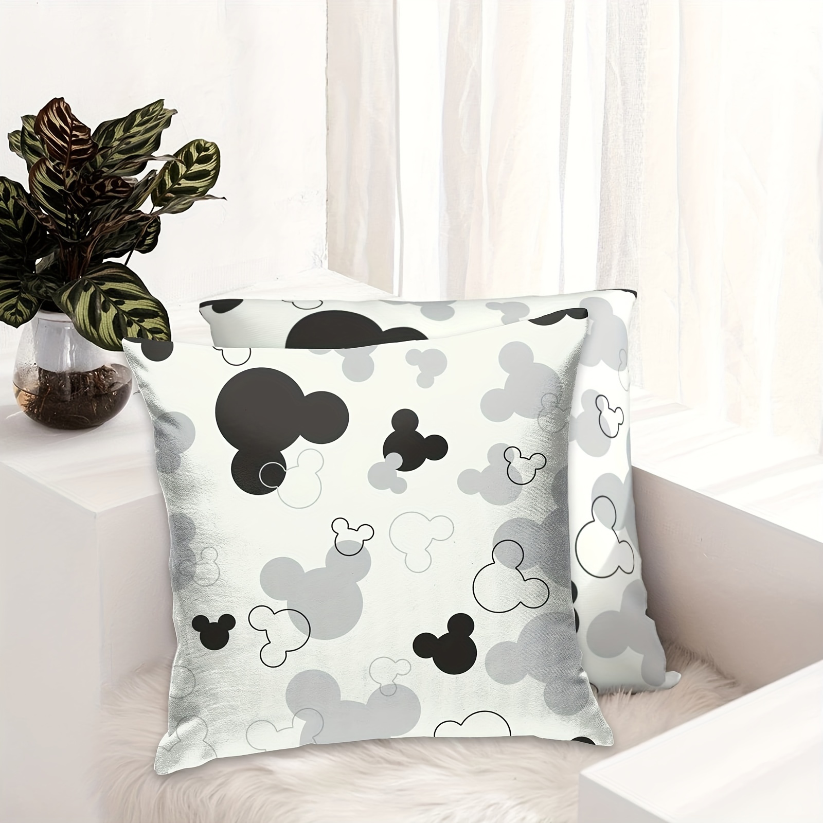 

1pc Cute Pillow Covers Cartoon Cushion Case Standard Throw Pillow Covers For Couch Sofa Bedding Home Decorative Pillowcases 18x18 In