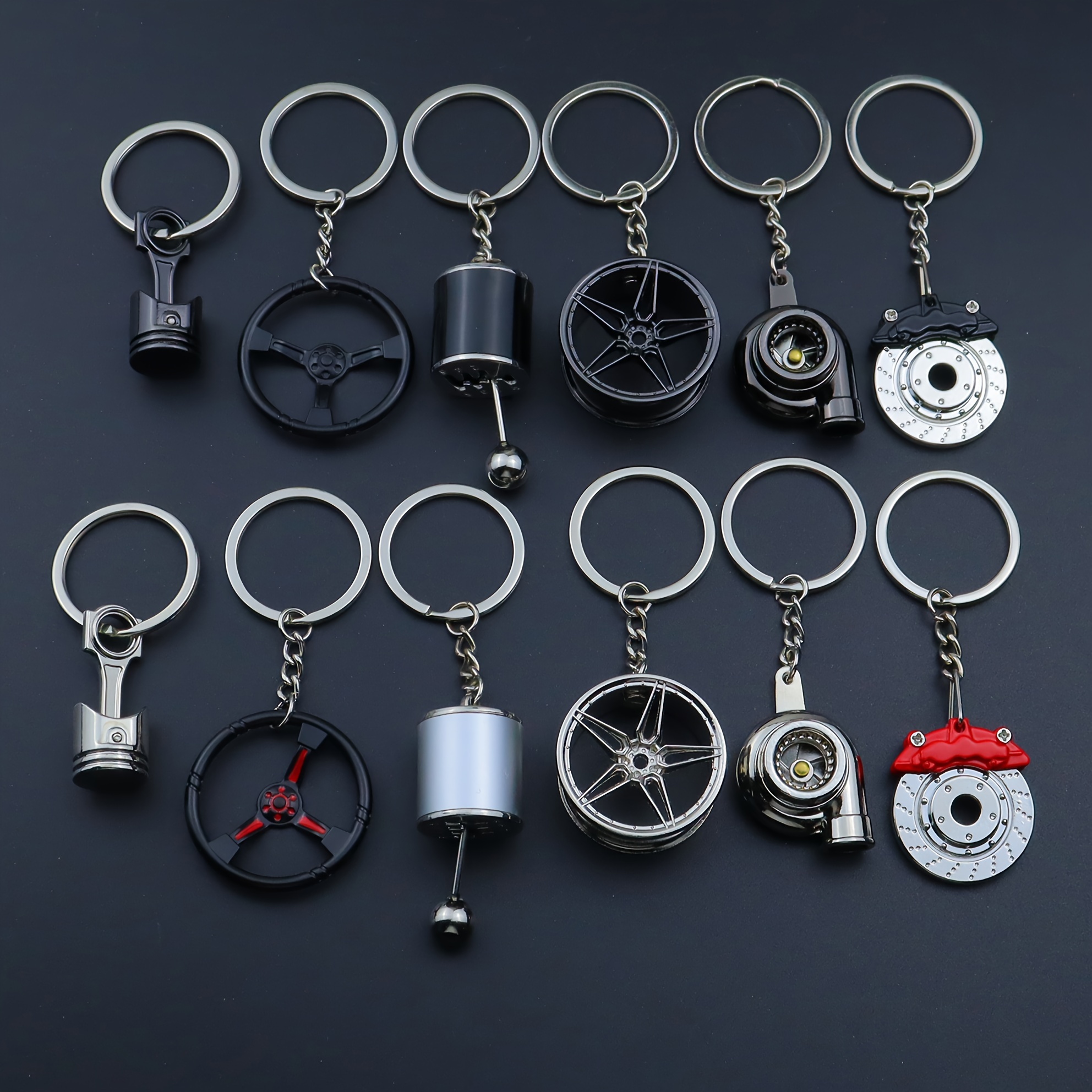 6pcs Car Enthusiast Keychain Set
