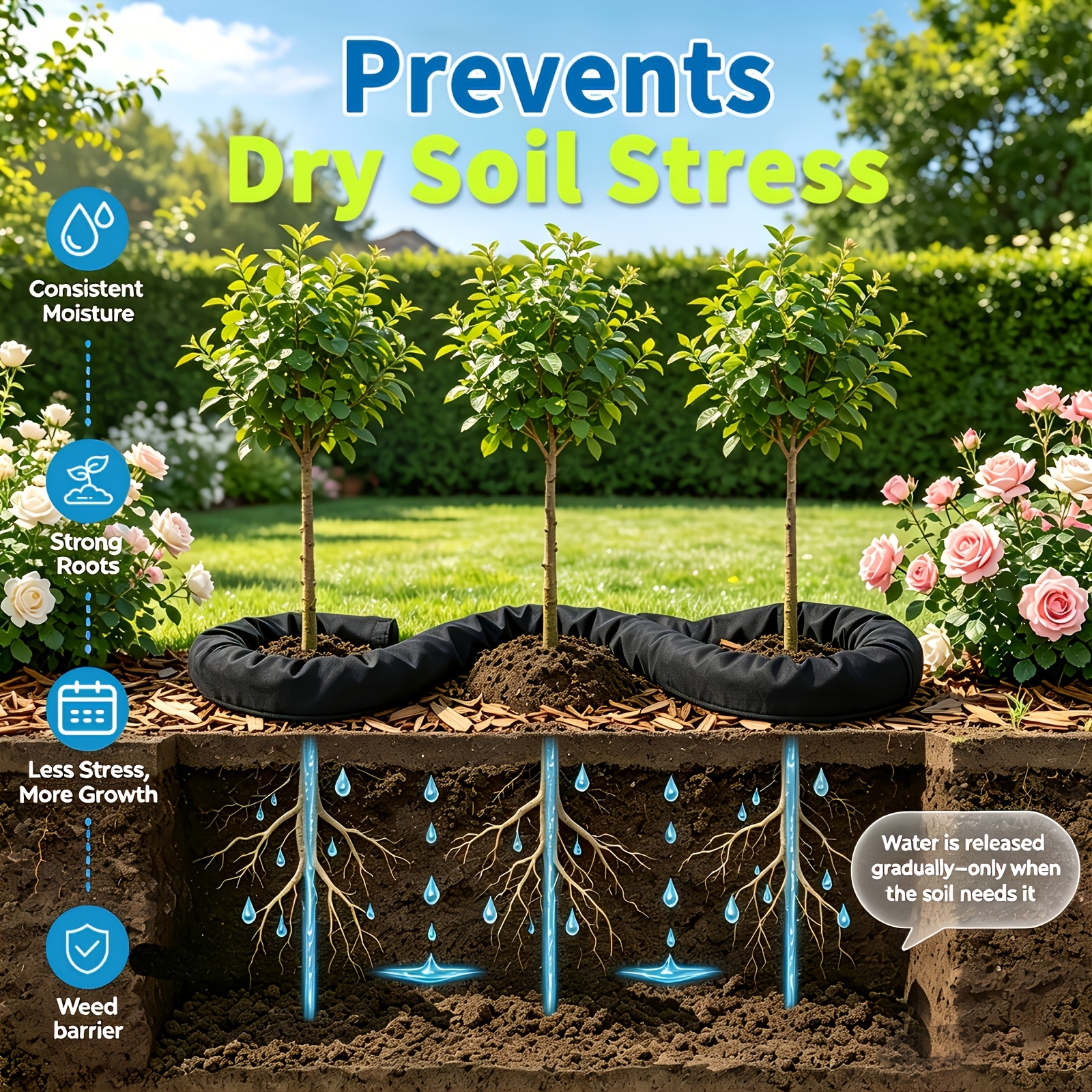 TEMU Nouveau kit d'irrigation goutte à goutte automatique intelligent amélioré, disponible multi-spécifications, outil d'arrosage automatique à de