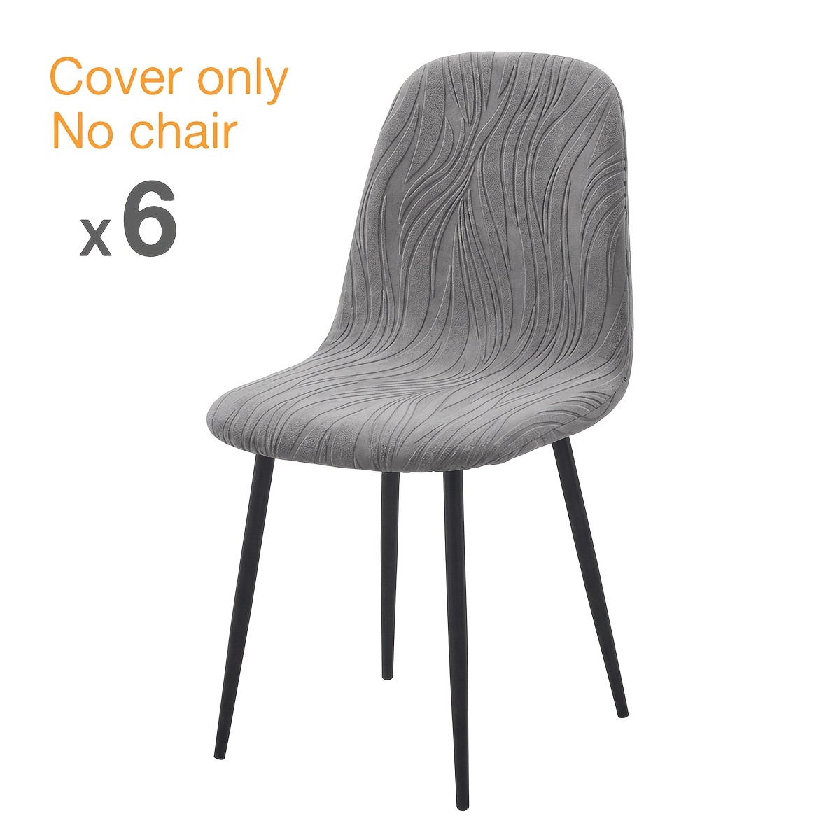 TEMU 4/6pcs Water Flow Style Jacquard Fleece Shell Chair Cover, Shell Chair Protection Cover