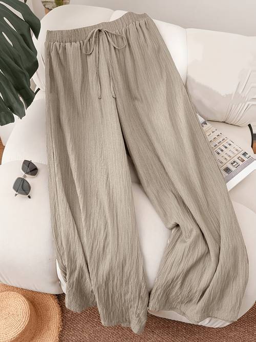 Plus Size, Comfortable Women s Summer Business Casual Beachwear for Women Valentine s Day Style Fashion Elegant Purple for Lotus Root Pink Wide-Leg Pants, Pants Beach Vacation Outfit Lavender College Attire Valentine s Day Outfit