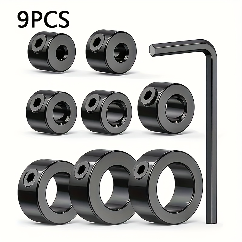 Drill Stop Bit Collar, Adjustable Drill Depth Stop Collar Limit Ring With Allen Wrench Set For Drill Bit Consistent Drilling