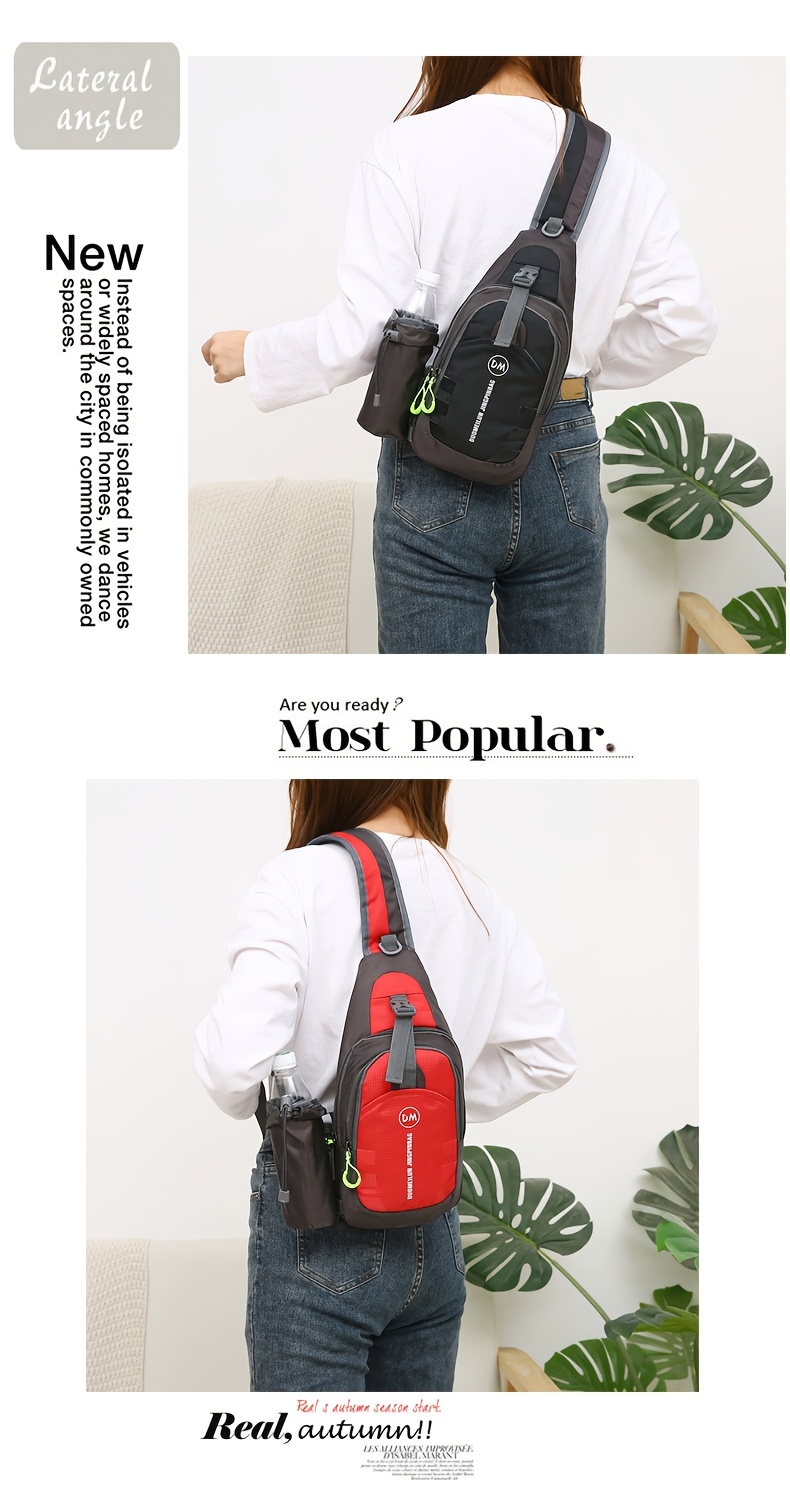 [eonothem Sling Bag] eonothem Unisex Chest Sling Bag | Large Capacity, Adjustable Strap, Zipper Closure, Multiple Colors - Compact Crossbody Bag for Gym, Commuting & Travel