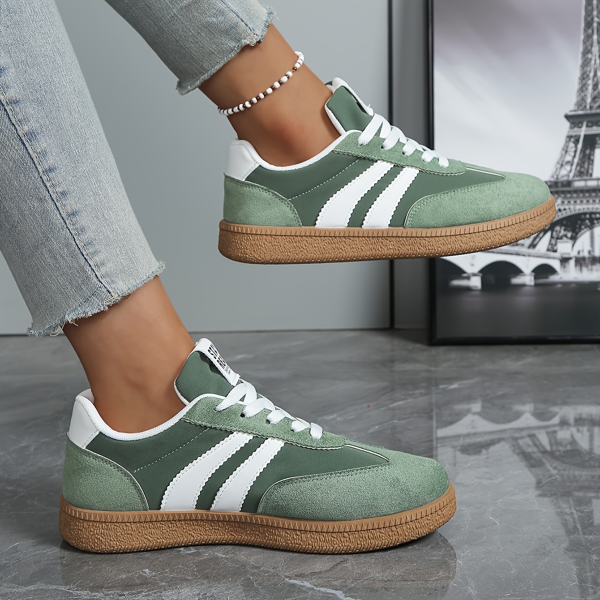 womens fashion new lace up striped comfortable   wear casual athletic outdoor hiking outing trendy beautiful womens casual athletic shoes women shoes sneakers 6