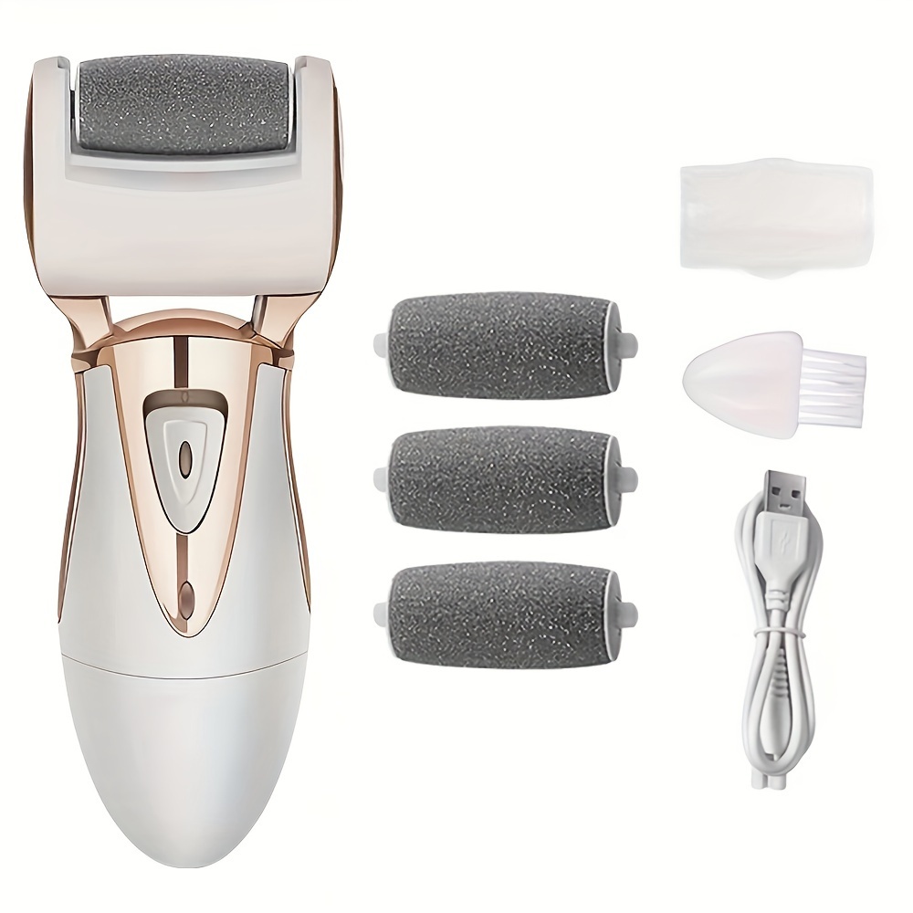 Electric callus Remover, Rechargeable Foot Callus Remover Pedicure Tools Foot File, with 5 replacement grinding heads, Father's Day Gift 4 Electric callus Remover, Rechargeable Foot Callus Remover Pedicure Tools Foot File, with 5 replacement grinding heads, Father's Day Gift - Image 4