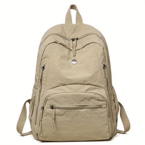 solid versatile womens backpack for travel lightweight and large capacity multi pocket outing and laptop bag
